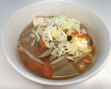 A picture of step 9 of Our Simple Kenchinjiru (Japanese Vegetable Soup).