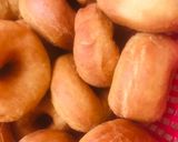A picture of step 4 of Donuts with no milk.