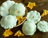 A picture of step 1 of A new twist on patty pan squash.