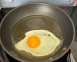 Jah Jan Mien (instant packet noodles) with peanut butter, spring onions topped with fried egg recipe step 6 photo