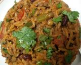 A picture of step 25 of Brown lentil and kidney beans pulao(Jain).
