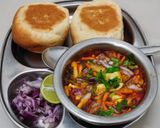 A picture of step 5 of Moth beans misal pav.