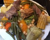 A picture of step 5 of Puchero Canario.
