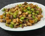 豆乾炒毛豆的食譜步驟3照片