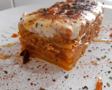Foto del paso 12 de la receta: Milhojas de bacalao con sobrasada, patatas y mayonesa a la miel