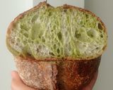 Foto langkah ke 30 dari resep Flaxseeds Pandan Swirl Sourdough Bread.