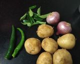 A picture of step 1 of Potato bhaji.
