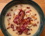 Selymes karfiolleves baconnel, csirkemellel (Fibriya sajtos) keto, GM recept fázis 2 fotója