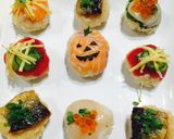 Hình bước làm 14 của món Tiệc sushi viên temari sushi ;) vừa dễ thương vừa dễ làm