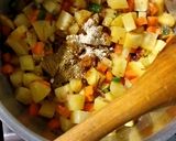 A picture of step 3 of Githeri ya Minji (Pea & green maize succotash).