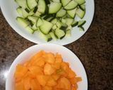 A picture of step 3 of Sweet and sour mashed bananas and zucchini, carrots curry#easter.