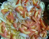 A picture of step 2 of Bhindi pyaza 😋.