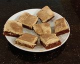 A picture of step 11 of Fudge Brownies with Whipped White Chocolate Coffee Ganache Frost.