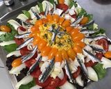 Une image de l'étape 10 de Salade d'été multicolore aux anchois marinés.