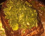 Foto del paso 9 de la receta: "Lomo de cerdo al pimiento" en una cama de espárragos y puré