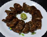 A picture of step 12 of Crispy Aadu Vadi.