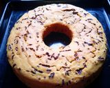 Foto langkah ke 7 dari resep Pumpkin Chocolate Sprinkles Cake🎃🍫.