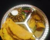 A picture of step 5 of Chapri (Rice Lentil Spicy Pancake).