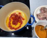 A picture of step 3 of Braised lamb with pasta.