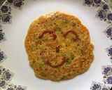 A picture of step 2 of Besan (gramflour) dosa.