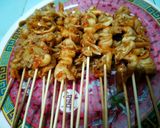 Foto langkah ke 6 dari resep Sate Jamur Saus Kacang.