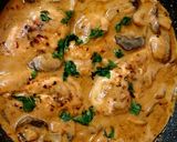 A picture of step 10 of My Cayenne, Red Peppered Chicken & Mushrooms 🥰 #Mainmeal.