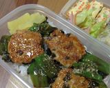 A picture of step 6 of Skillet Teriyaki Chicken Tsukune with Chopsticks.