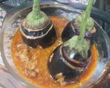 A picture of step 4 of Eggplant stuffed with minced meat and cheese.