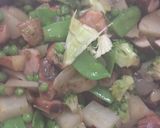 A picture of step 3 of Hey, Pesto! Sausage and Vegetable Stew with a twist!.