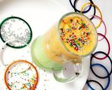A picture of step 7 of Independence Day special fruit custard.