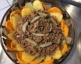 Une image de l'étape 13 de Blettes pommes de terre et patate douce au bœuf et oignon.