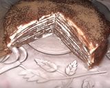A picture of step 8 of Çhocolate Çrepes Çake with Çoffee.