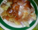 A picture of step 3 of Aloo chaat.