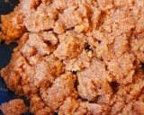 A picture of step 3 of Aata Suji and Mawa Halwa.