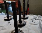 A picture of step 11 of Blackforest jungle theme cake.