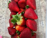 A picture of step 1 of Strawberries & Cream.