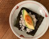 A picture of step 2 of Temaki Sushi, Avocado & Umeboshi.
