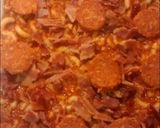 A picture of step 3 of Bacon Pepperoni Pasta Bake.