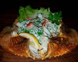 A picture of step 13 of Mike's Poseidon Platter With Dungeness Crab Side Salad.
