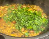 A picture of step 5 of Kwati (Nepalese Traditional Newari style mixed sprouted legumes soup).