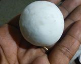 A picture of step 2 of Sabudana Rasgulla.