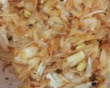 A picture of step 1 of Sindhi Style Bhugga Chawal / Brown Rice.