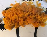 Une image de l'étape 10 de Citrouille joyeuse (purée de courge delica moretti,pommes de terre,lard,emmental,persil).