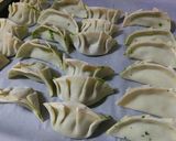 A picture of step 5 of Gyoza style seafood dumplings.