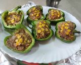 A picture of step 2 of Stuffed capsicum/ bell pepper.