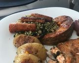 Foto do passo 2 de Salmão assado ao molho pesto de rúcula