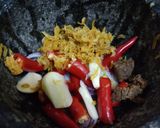Gambar langkah 2 resipi Kangkung Belacan.