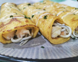 Foto del paso 8 de la receta: Crêpe de calabaza con gulas y langostinos