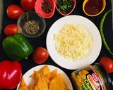 A picture of step 1 of Veg Nachos with cheesy Dip.