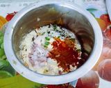 A picture of step 1 of Left over Khichdi and crispy Tasty nuggets.